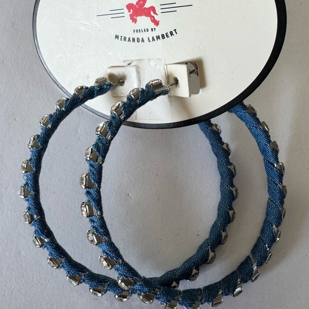 IDYLLWIND- Blue Hoop Earrings